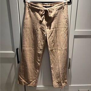 Calvin Klein Beige Tie-Waist Pants
